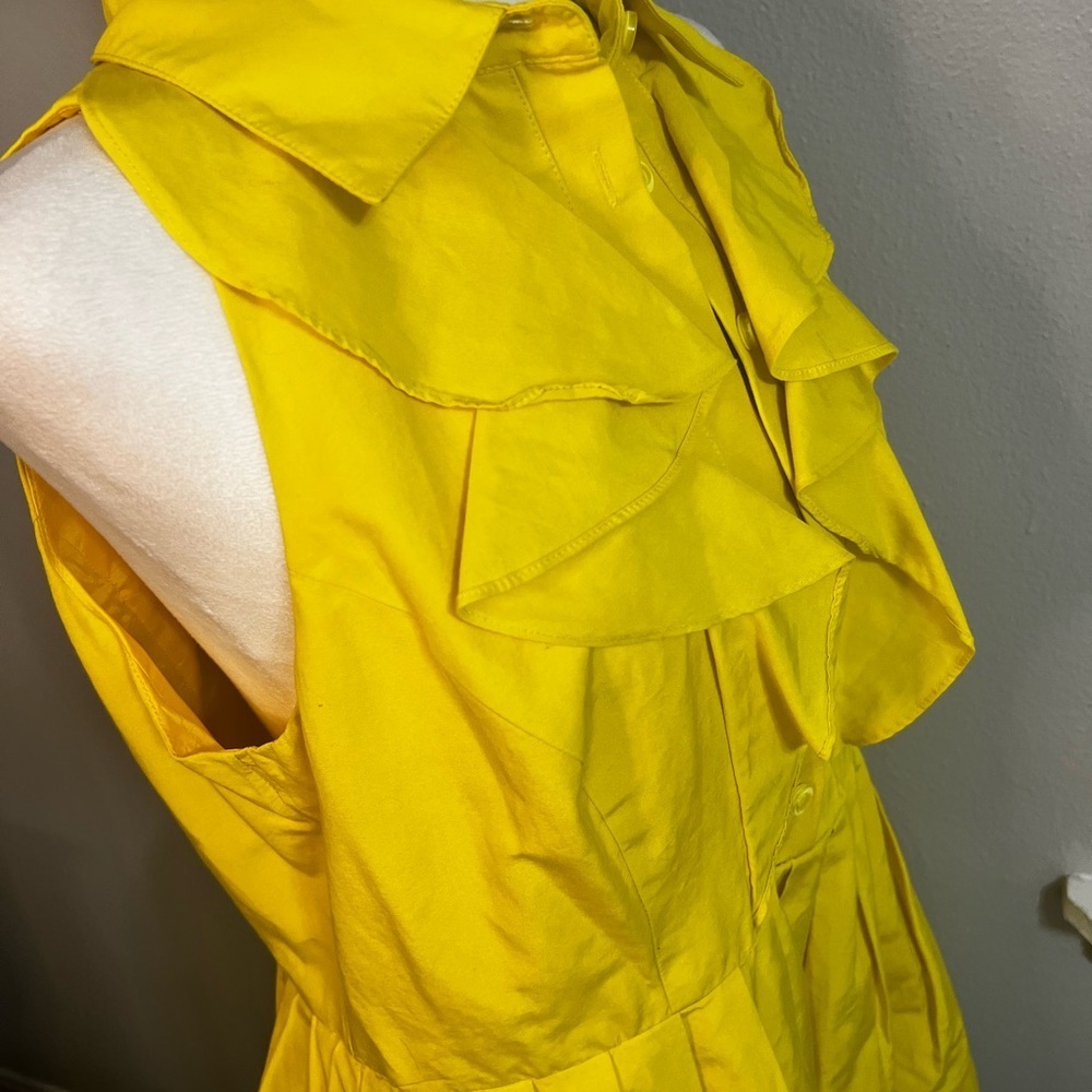 Shoshanna yellow sleeveless dress 12
Ruffle Mini Pockets Cotton Silk - Picture 15 of 16